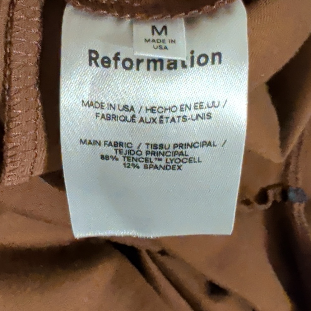 REFORMATION hale dress in brown - size medium - Picture 9 of 10
